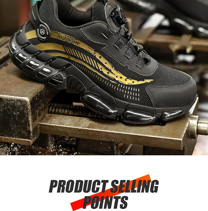 Fashion Safety Shoes Steel Toe Puncture Proof Breathable Work Safety Shoes