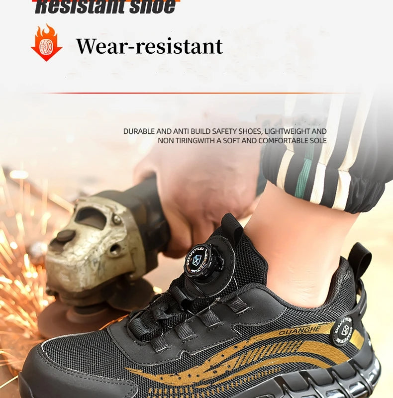 Fashion Safety Shoes Steel Toe Puncture Proof Breathable Work Safety Shoes