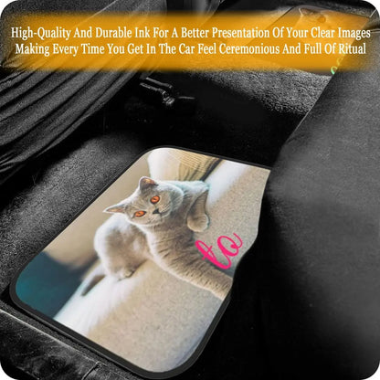 Custom Car Floor Mat Personalized Fit Car Mats with Your Customized Image Name Text 4 Pieces Set Soft Non Slip Automotive