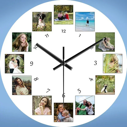 Personalized Wall Clock Quartz Home Clock Custom Photos