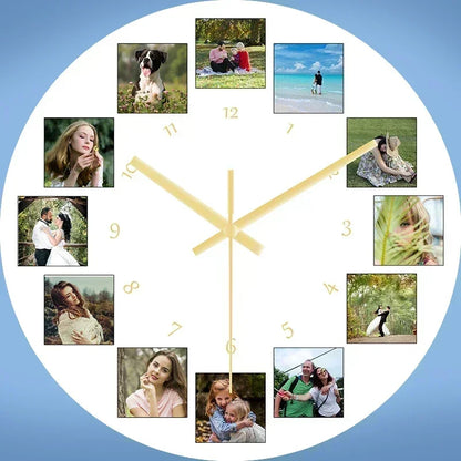 Personalized Wall Clock Quartz Home Clock Custom Photos