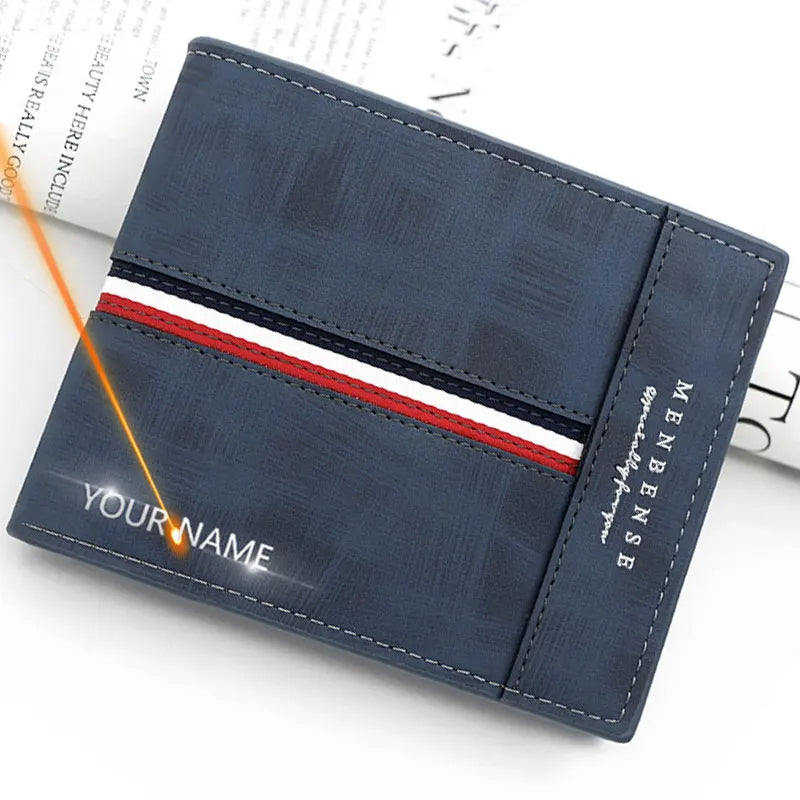 Name Engraving Men Wallets