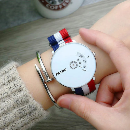 New Minimalist Style Rotary Quartz Watch Casual Fashion Versatile Style