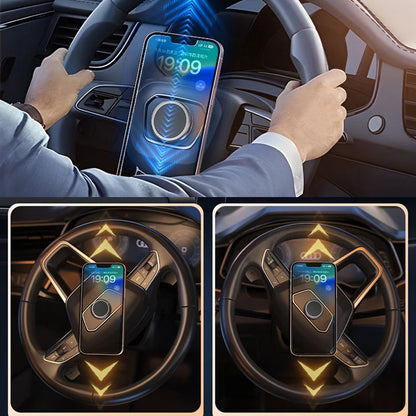 Magnetic Car Phone Holder, Car Steering Wheel Mobile Smartphone Stand