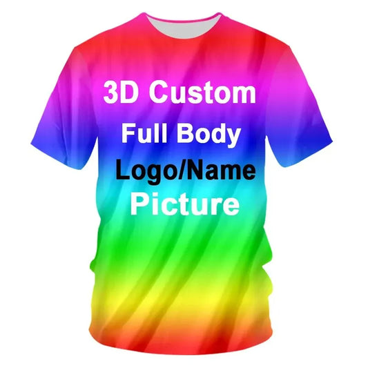 Custom Your Exclusive 3D T-Shirt for Men amd women