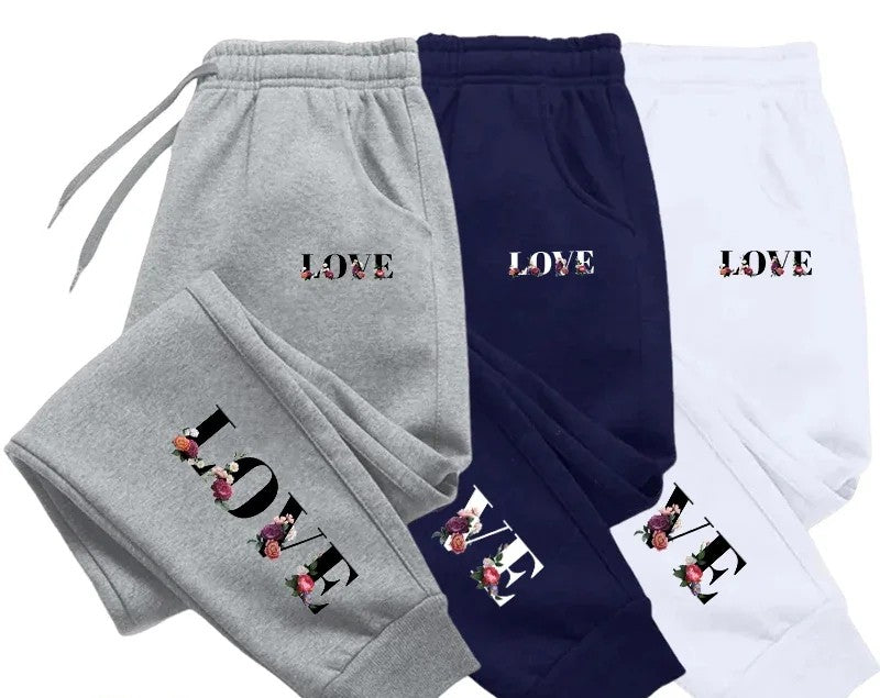 Daily Casual High Quality LOVE  Print Street Sport Jogging Trouser