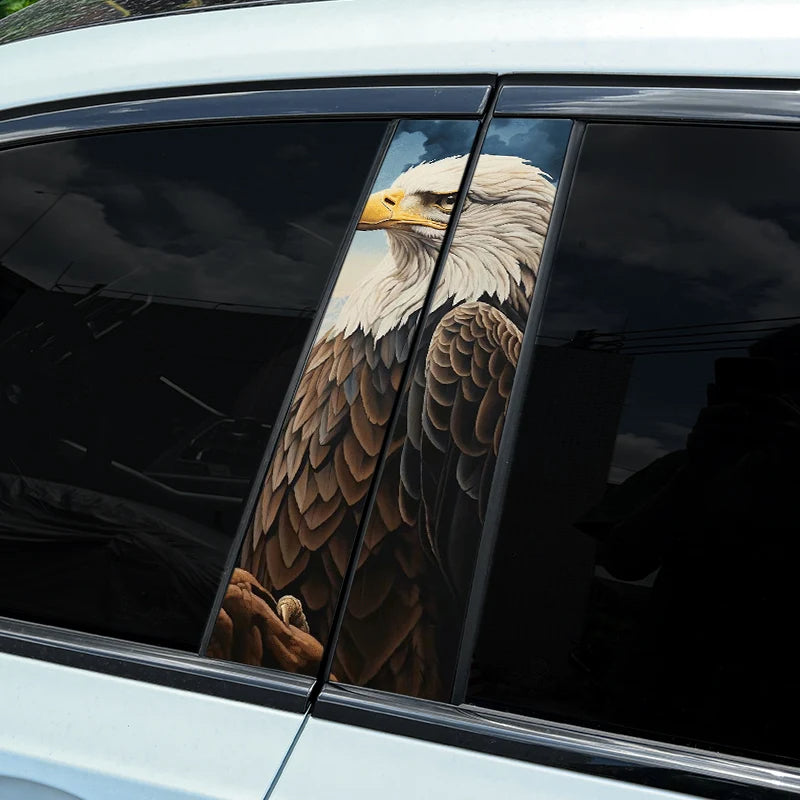 2pcs Wild Eagle Car B-pillar Car Sticker Waterproof