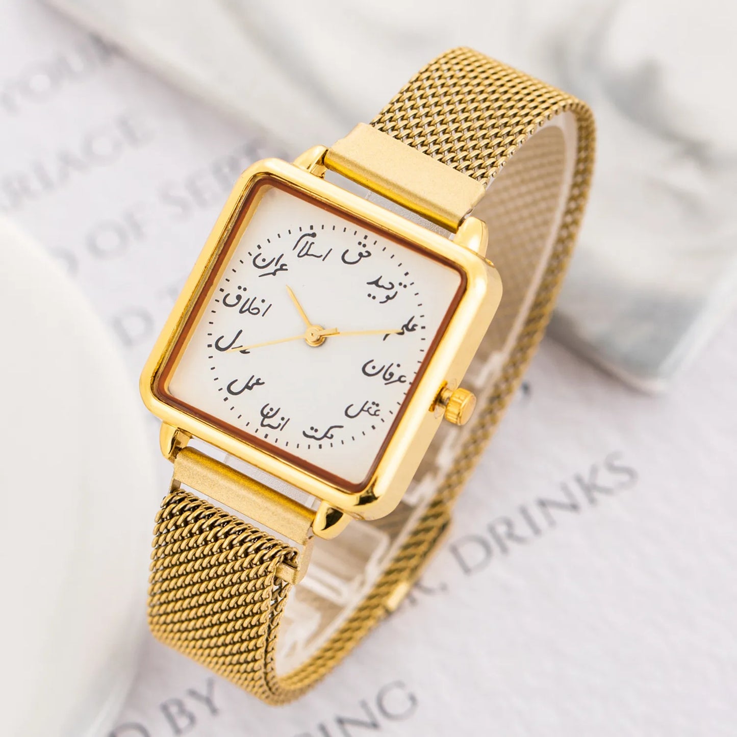 Quartz Wristwatch Ladies Bracelet Arabic Numeral Dial