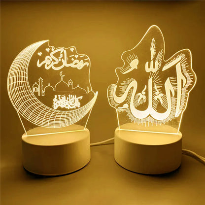 USB Powered Islamic 3D LED Night Light Lamp