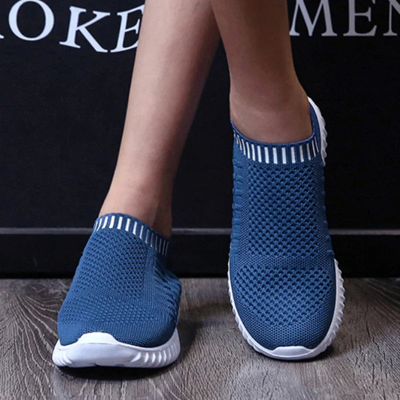 Soft Bottom Knitting Sneakers Women Breathable