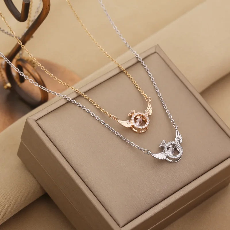 The Heart-beating Clavicle Chain with Smart Angel Wings