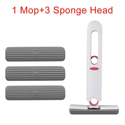 Powerful Squeeze Mini Mop Folding Home Cleaning Mops With Sponge Self-squeezing