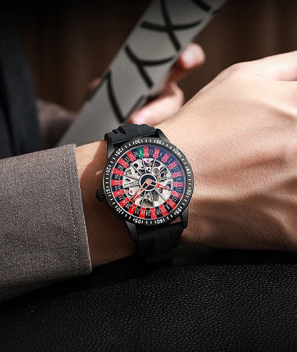 Automatic Skeleton Mechanical Watch Men's with movement