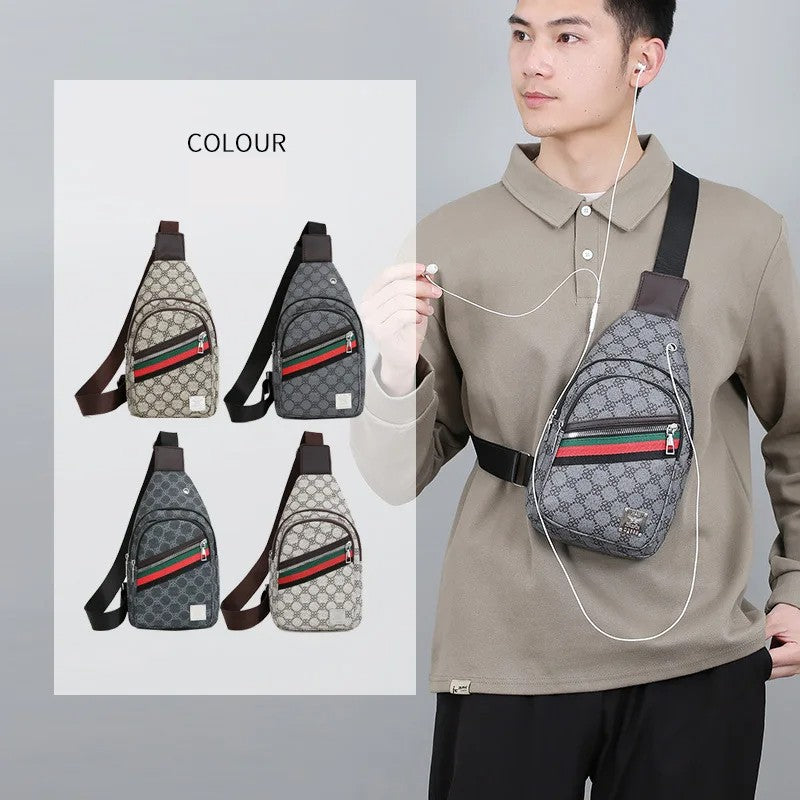 Multifunctional  Shoulder Bag and Crossbody Bag  with Headphone Hole