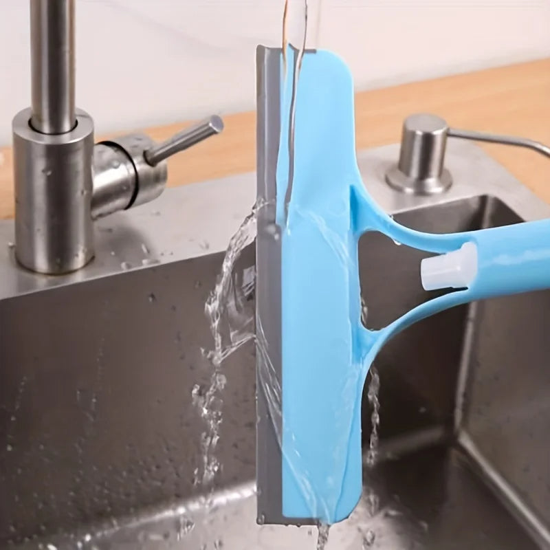 Multifunctional glass wiper with watering can - perfect for cleaning mirrors, windows and cars - including bathroom accessories