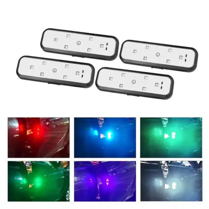 2pcs Car Door Lights LED Welcome Light Magnetic Control USB Charging Auto Open Door Safe Anti-collision Emergency Signal Lamp