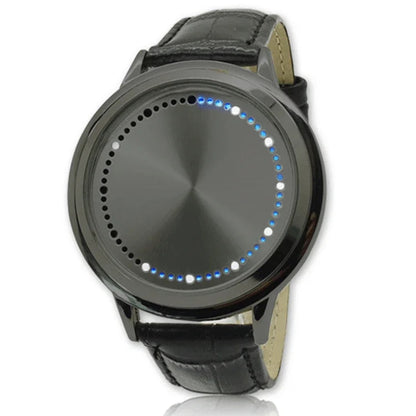 Touch Watch Led Watch Men Creative Dot Matrix Blue Light Led Digital Watches Electronic Watch