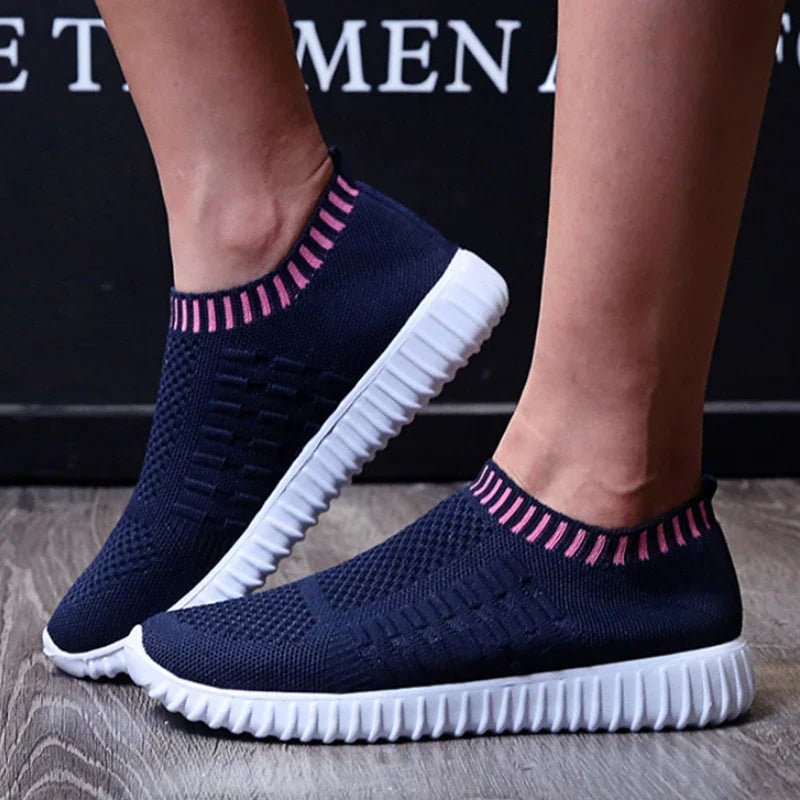 Soft Bottom Knitting Sneakers Women Breathable