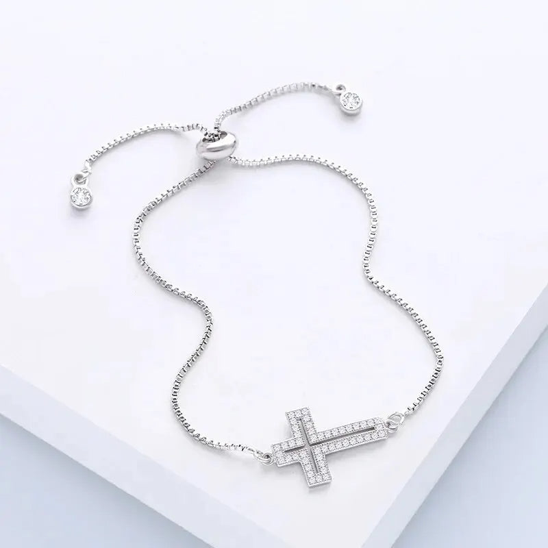 Trendy Cross Bracelet adjustable chain