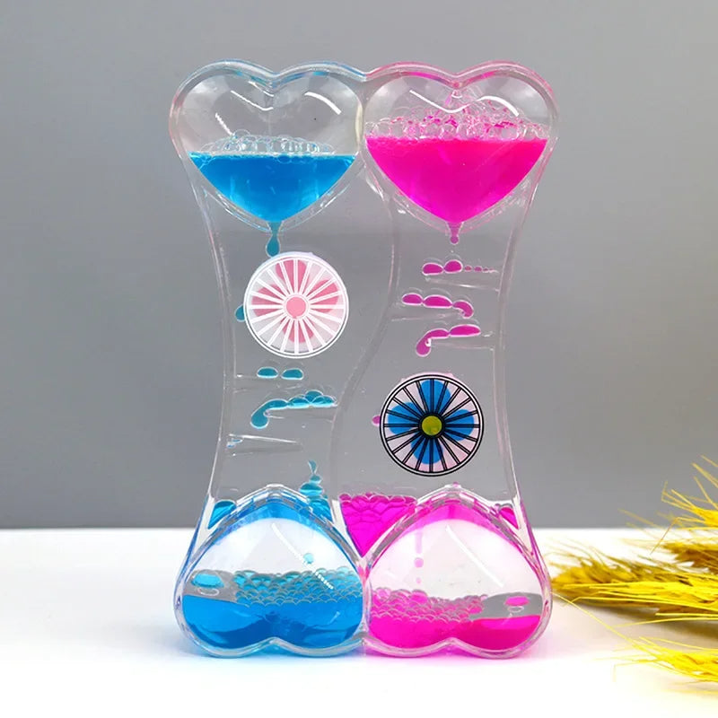 Liquid Leakage Drops Peach Heart Acrylic  Decoration Crafts Hourglass