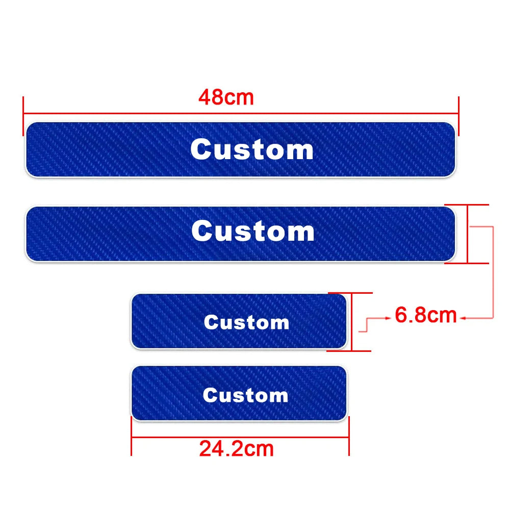 Universal Custom Car Door Sill For Car Model Scuff Plate Door Threshold Plate Sticker Car Styling Accessories