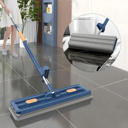 Customizable Large Flat Mop Self-contained Slide Microfiber Floor Mop Wet and Dry Mop For Cleaning Floors Home