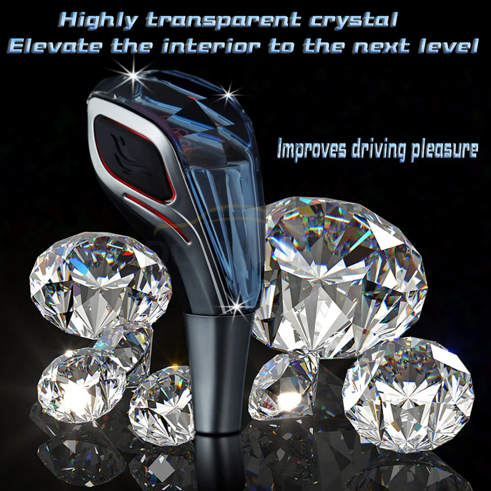 Car Universal Crystal Gear Shift Knob Handle Lever Head with LED