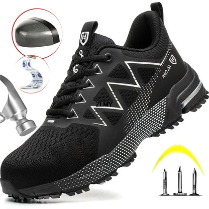 Fashion Safety Shoes  Steel Toe Puncture Proof Breathable Work Safety Shoes