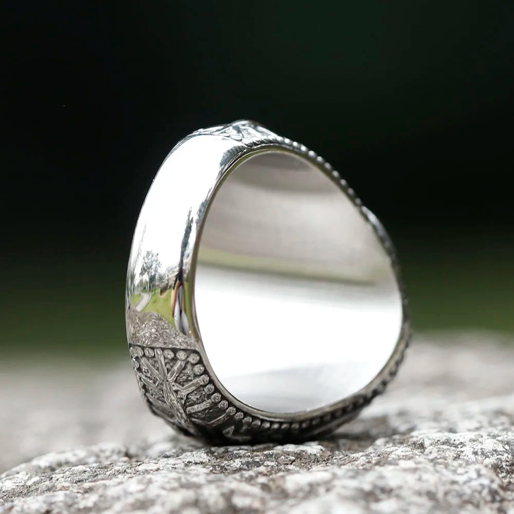 Stainless Steel Colorful Stone Trend Ring fashion High Quality