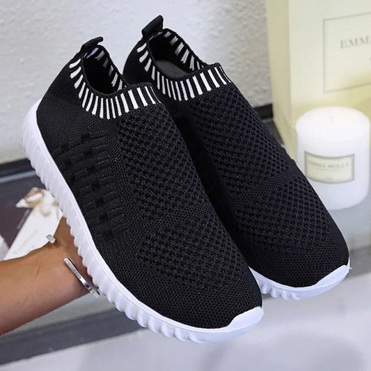 Soft Bottom Knitting Sneakers Women Breathable