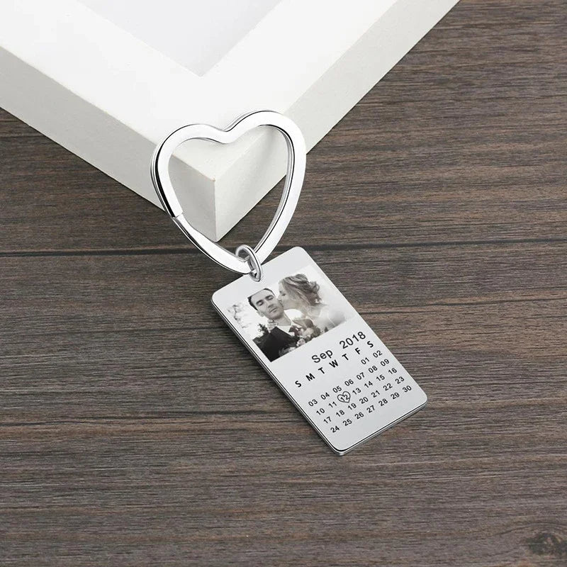 Personalized engraved photo keychain customize your photo