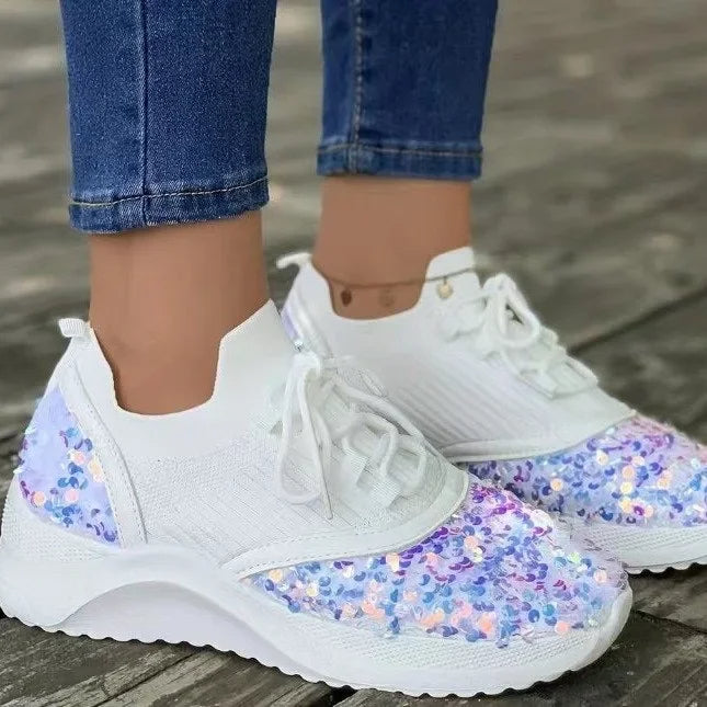 Women Casual Glitter Sneakers Outdoor Sport Running