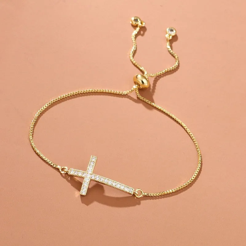 Trendy Cross Bracelet adjustable chain