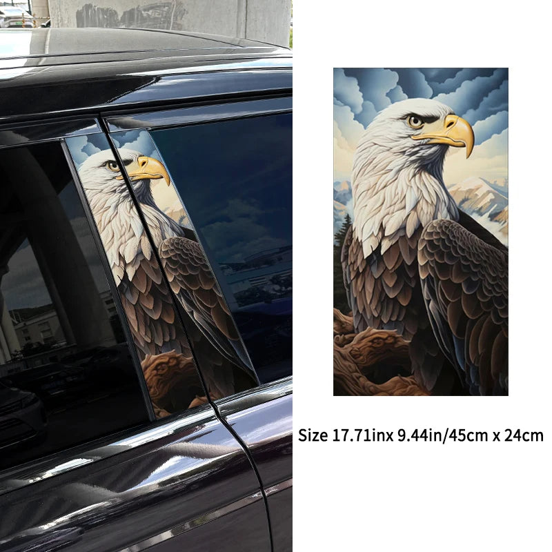 2pcs Wild Eagle Car B-pillar Car Sticker Waterproof