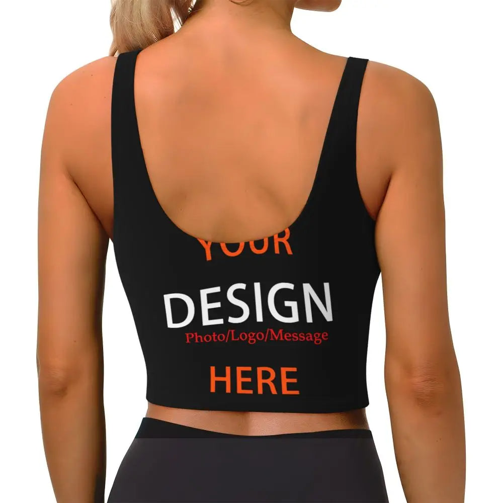 Custom Your Photo Logo Message Workout Tops Women Seamless DIY Design Running Yoga Sport Bras