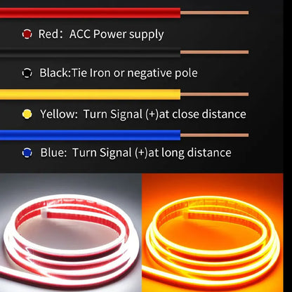 LED Car Hood Lights Strip Daytime Running Light Scan Dynamic Automotive Hood Decorative Ambient Lights Universal