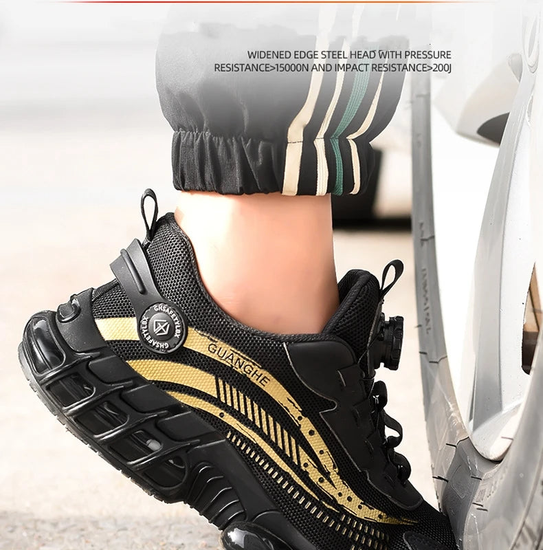 Fashion Safety Shoes Steel Toe Puncture Proof Breathable Work Safety Shoes