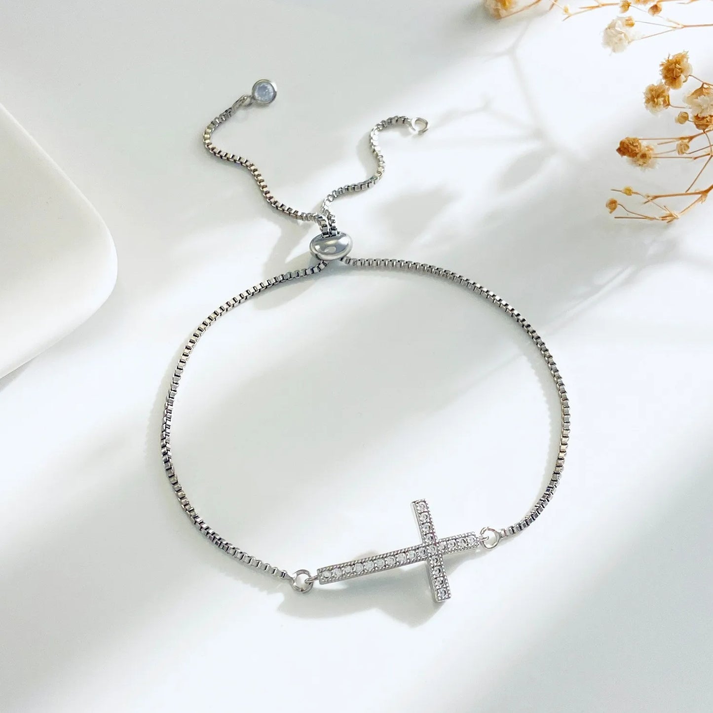 Trendy Cross Bracelet adjustable chain