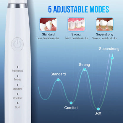 6 in 1 Ultrasonic Dental Cleaner Scaler Dental Tartar Remover Electric Toothbrush