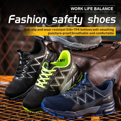 Fashion Safety Shoes  Steel Toe Puncture Proof Breathable Work Safety Shoes