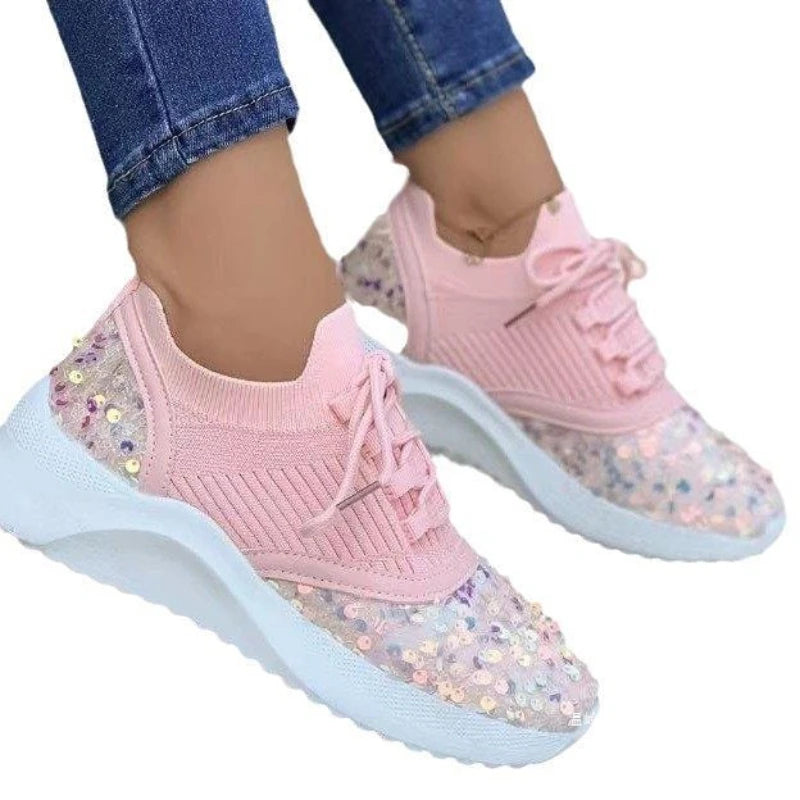 Women Casual Glitter Sneakers Outdoor Sport Running