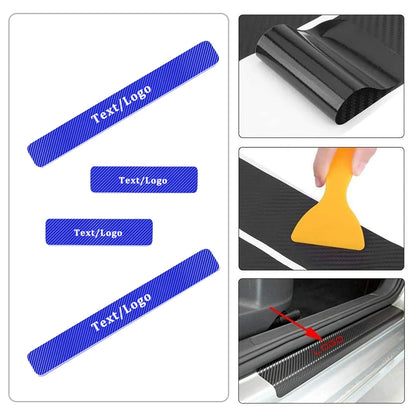 Universal Custom Car Door Sill For Car Model Scuff Plate Door Threshold Plate Sticker Car Styling Accessories