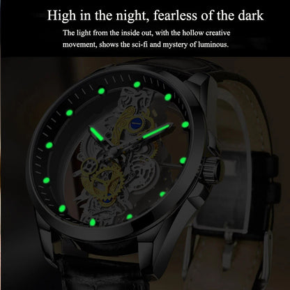 Men's Business Watches Men Silver Stainless Steel Quartz Watch withLuminous Clock