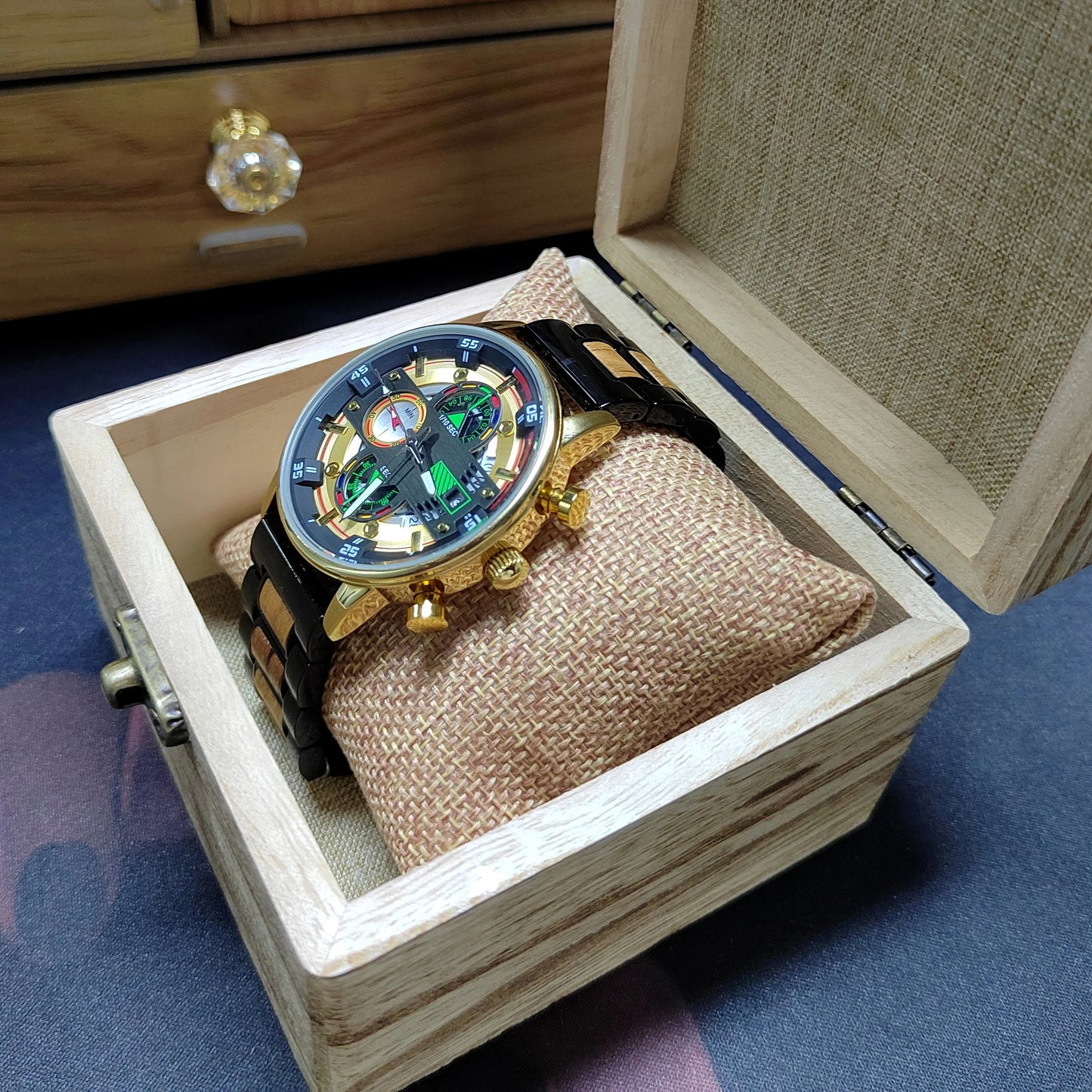 Wood Watch Luxury Watch Unique Designs Timepieces Chronograph Ckock