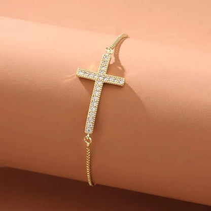 Trendy Cross Bracelet adjustable chain