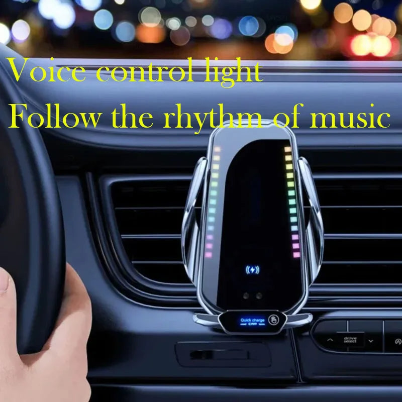 Wireless Car Phone Holder Infrared Sensing Touch Control Car Air Vent Phone Holder Mount for iPhone 12-15 Pro Max