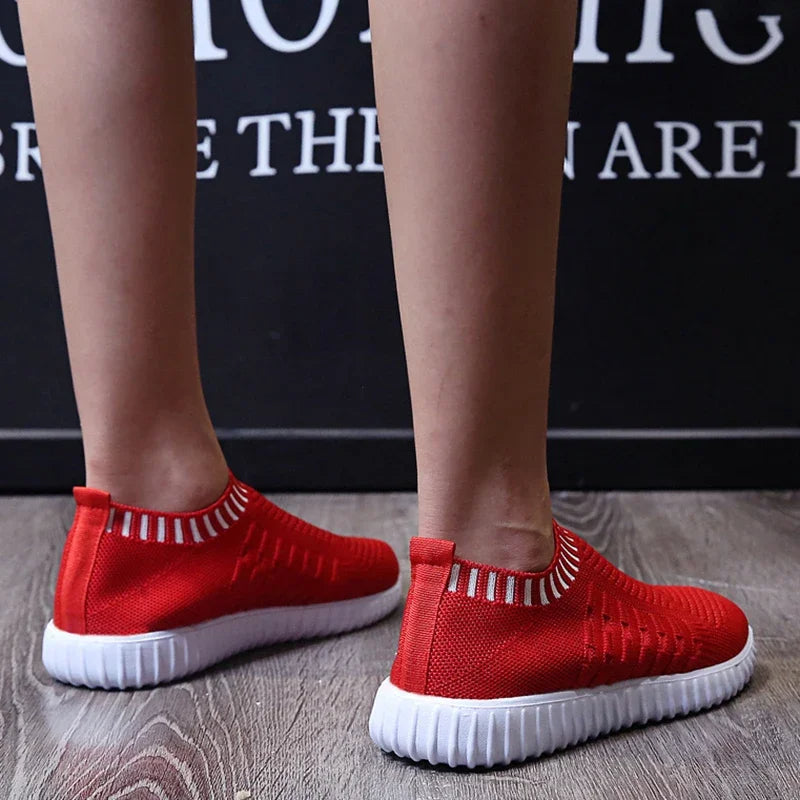 Soft Bottom Knitting Sneakers Women Breathable