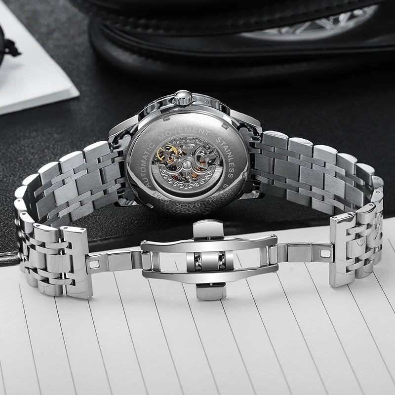 Automatic Skeleton Mechanical Watch Men's with movement