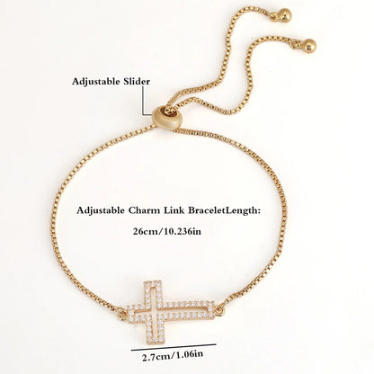 Trendy Cross Bracelet adjustable chain