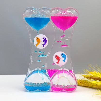 Liquid Leakage Drops Peach Heart Acrylic  Decoration Crafts Hourglass